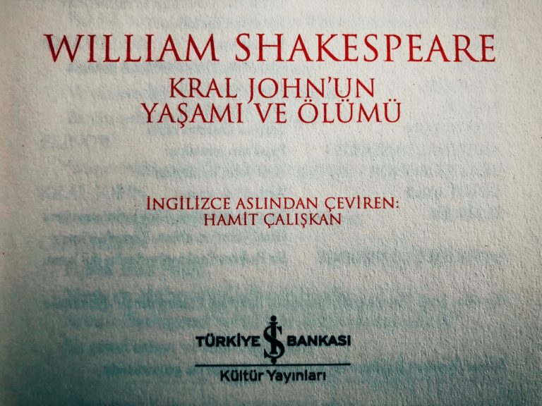 Kral John’un Yaşamı ve Ölümü / The Life and Death of King John (1595)